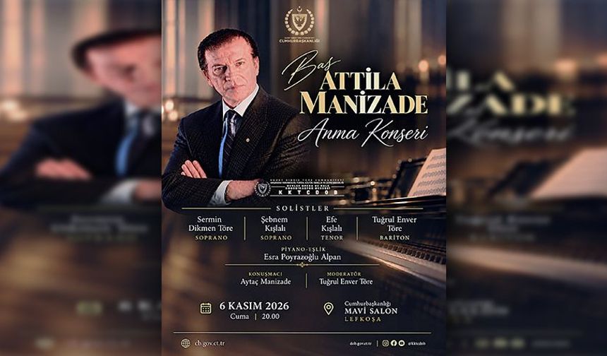 Bas Attila Manizade anma konseri 6 Kasım’da