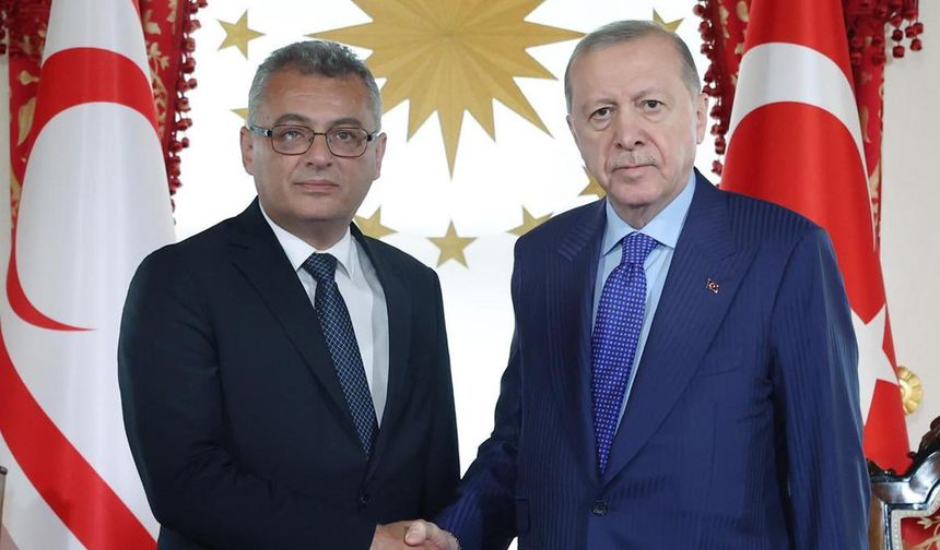 Cumhurbaşkanı Erhürman, TC Cumhurbaşkanı Erdoğan'la görüştü