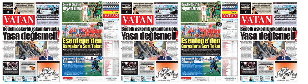 VATAN Manşet - 21 Ekim 2024