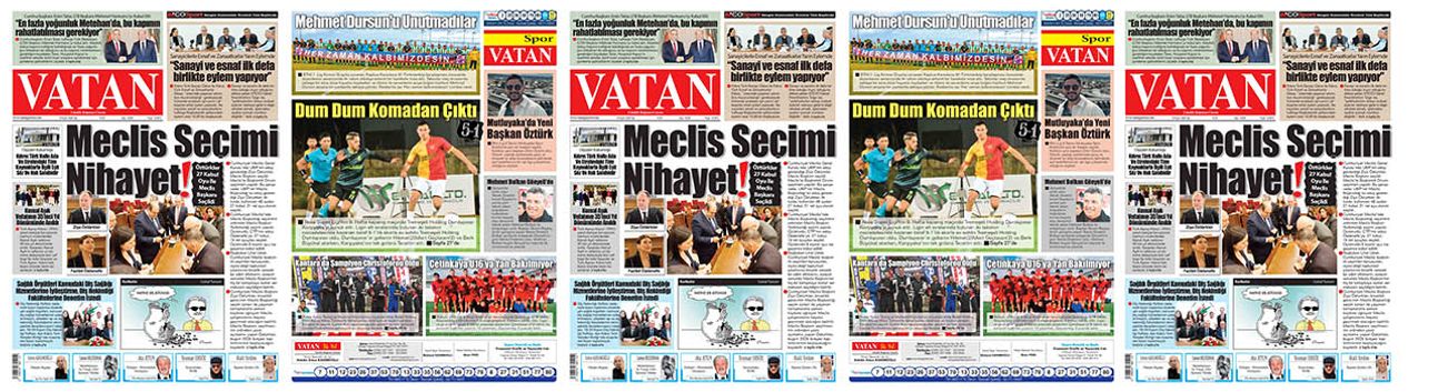 VATAN Manşet - 19 Kasım 2024