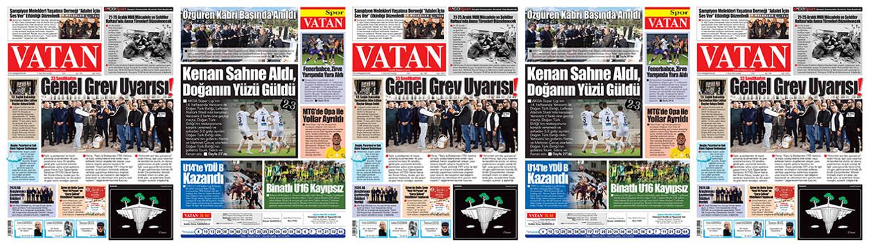 VATAN Manşet - 21 Aralık 2024