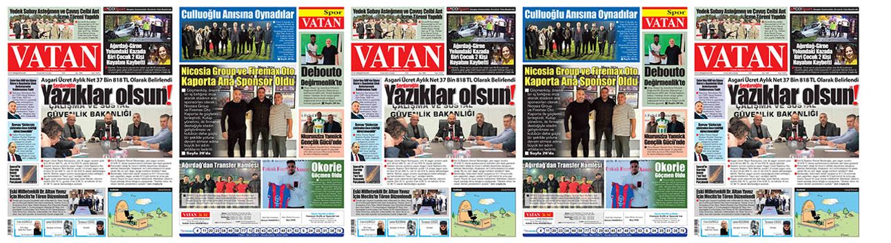 VATAN Manşet - 18 Ocak 2025