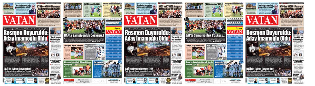 VATAN Manşet - 24 Mart 2025