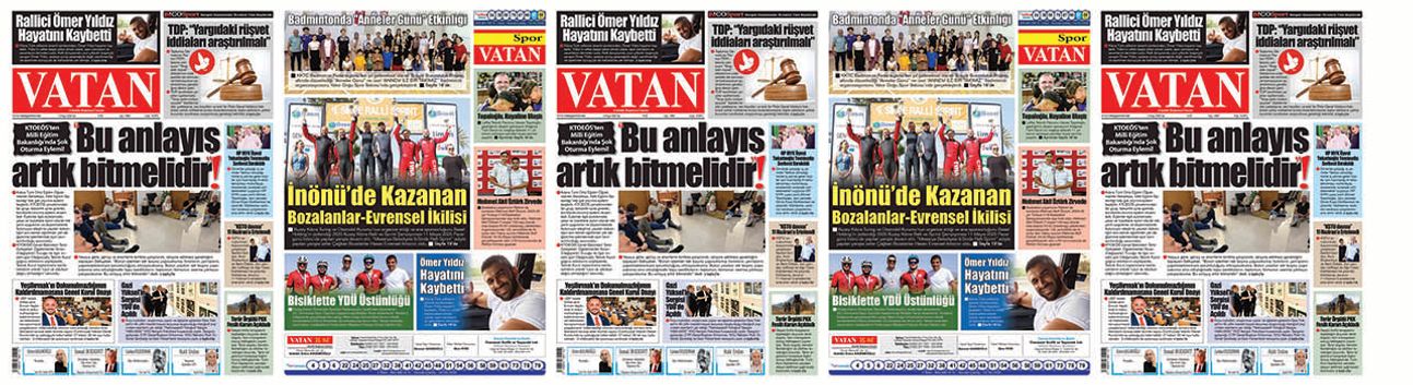 VATAN Manşet - 13 Mayıs 2025