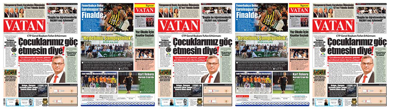 VATAN Manşet - 24 Mayıs 2025
