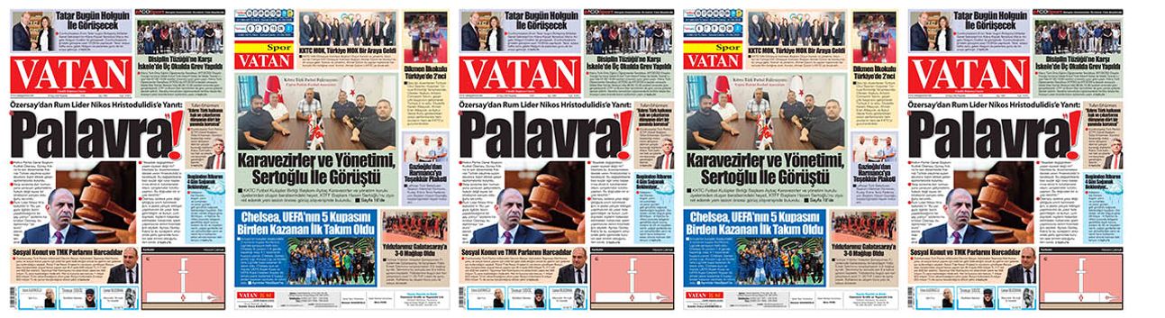 VATAN Manşet - 29 Mayıs 2025