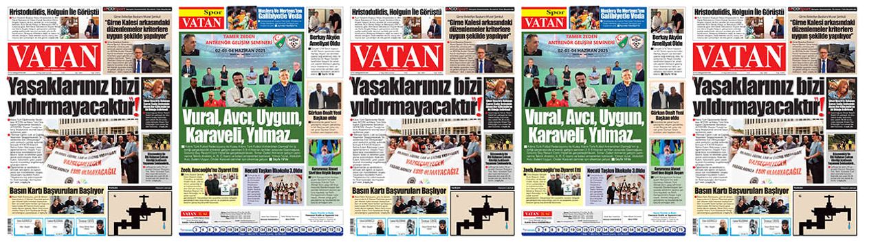 VATAN Manşet - 31 Mayıs 2025