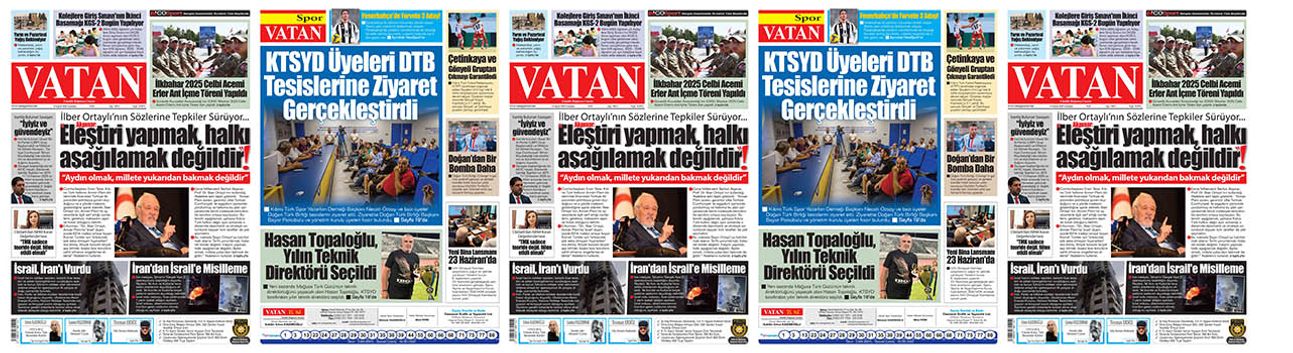 VATAN Manşet - 14 Haziran 2025