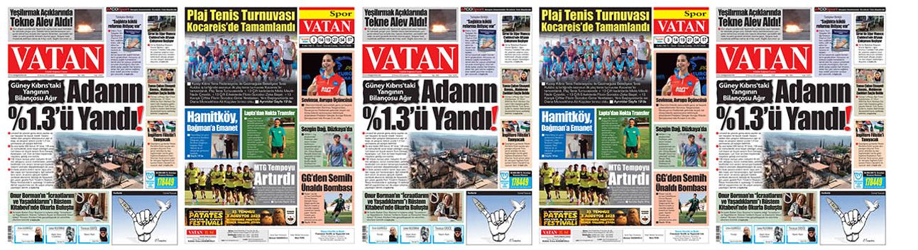 VATAN Manşet - 30 Temmuz 2025