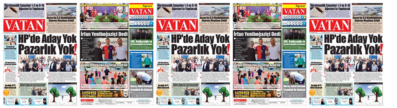 VATAN Manşet - 31 Temmuz 2025