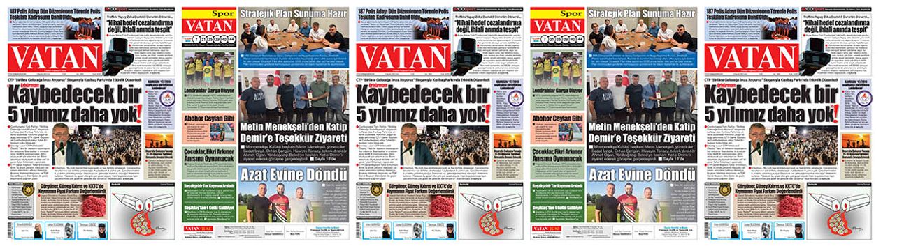 VATAN Manşet - 8 Ağustos 2025