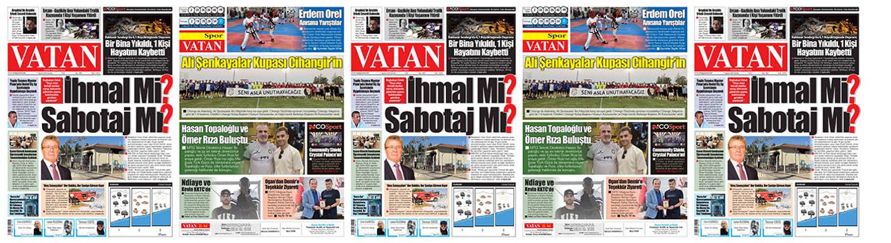 VATAN Manşet - 11 Ağustos 2025