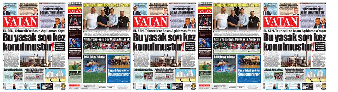 VATAN Manşet - 3 Eylül 2025
