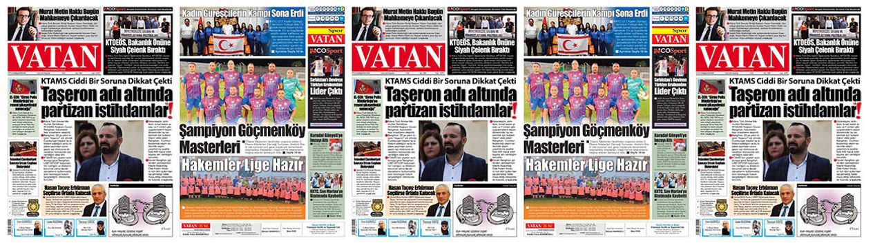 VATAN Manşet - 4 Eylül 2025