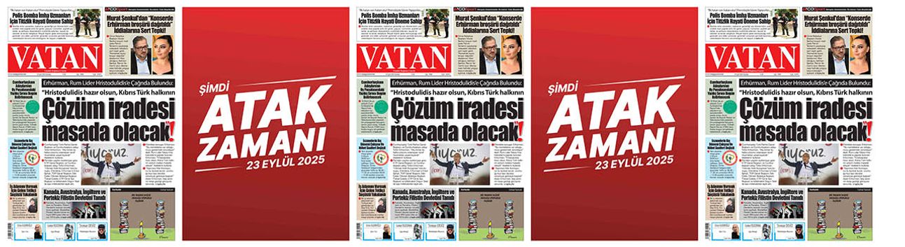 VATAN Manşet - 22 Eylül 2025