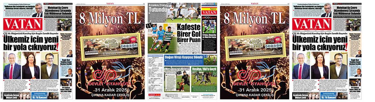 VATAN Manşet - 30 Kasım 2025