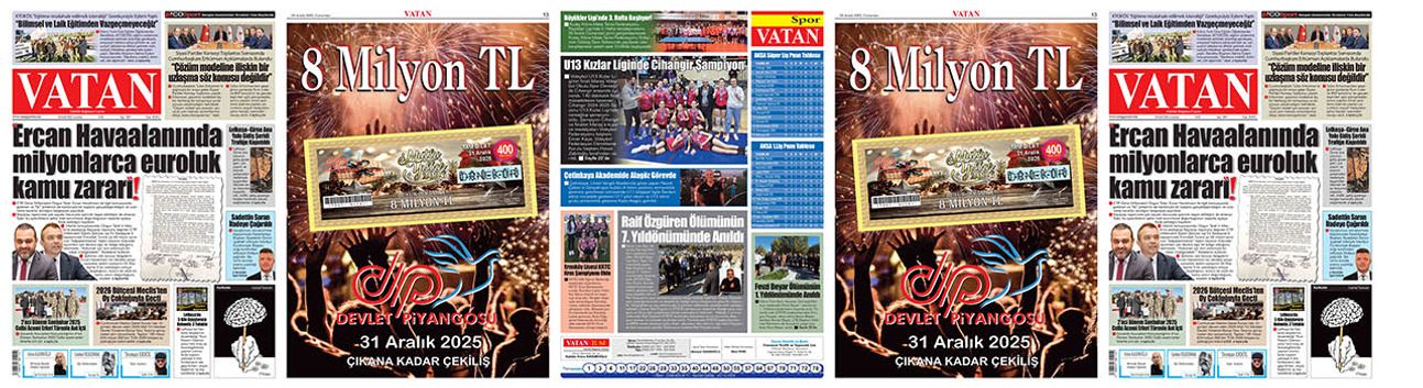 VATAN Manşet - 20 Aralık 2025