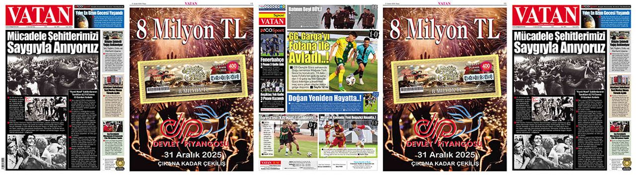 VATAN Manşet - 21 Aralık 2025