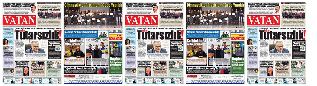 VATAN Manşet - 13 Ocak 2026