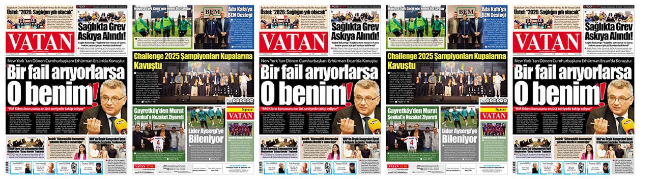 VATAN Manşet - 13 Şubat 2026