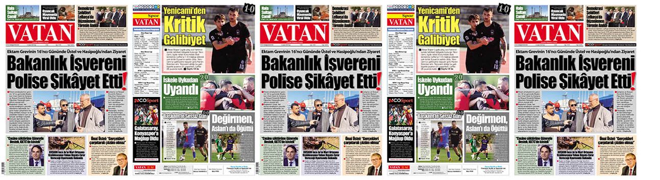 VATAN Manşet - 22 Şubat 2026