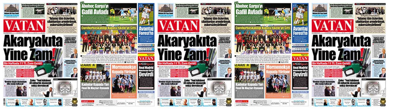 VATAN Manşet - 12 Mart 2026