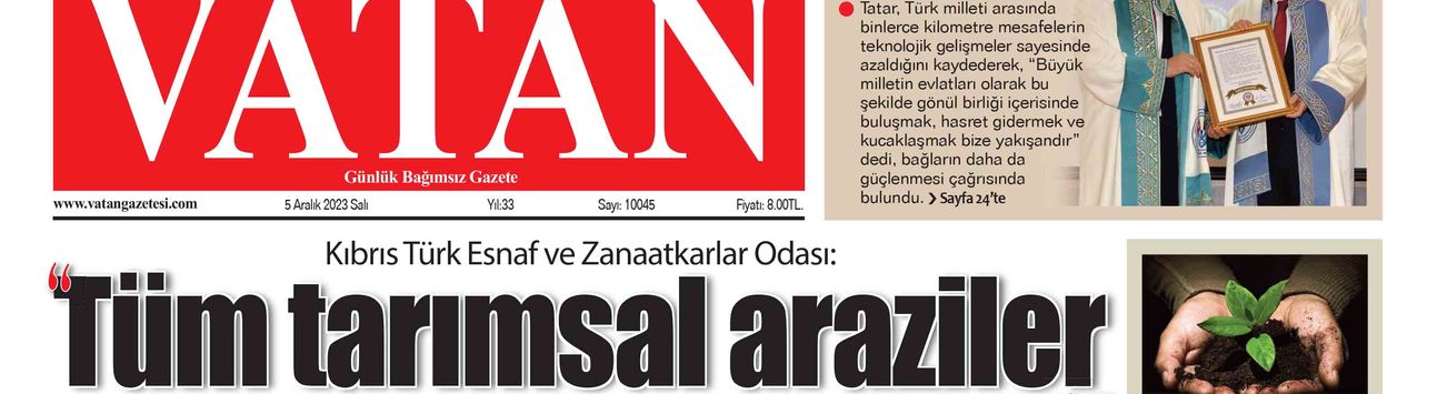 VATAN Manşet - 5Aralık 2023